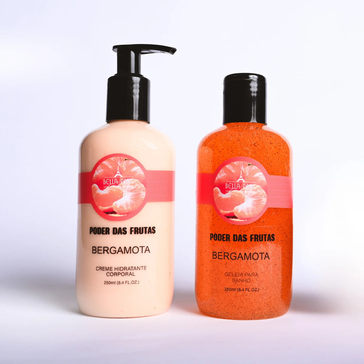 Kit Creme Hidratante e Geleia para Banho Poder das Frutas Bergamota