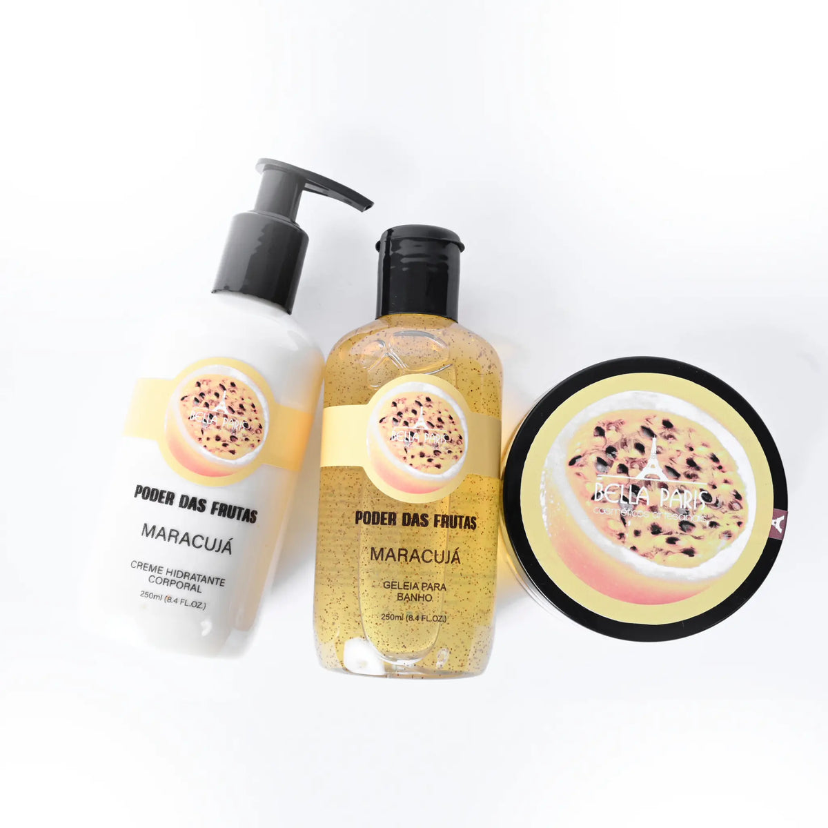 Kit Maracujá completo: Hidratante, Geleia e Esfoliante