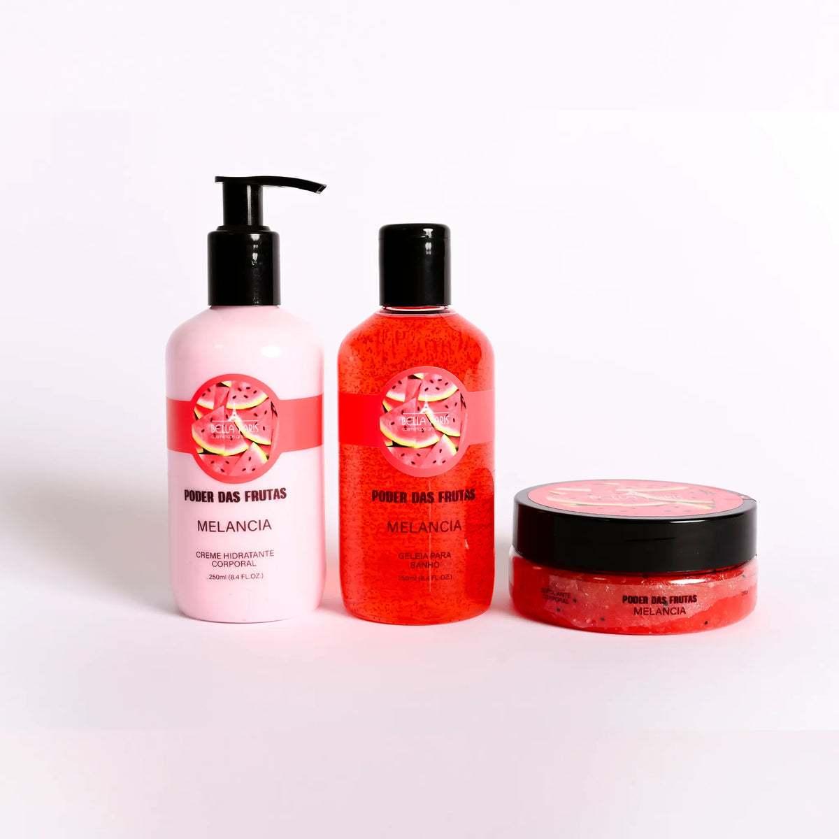 Kit Melancia completo: Hidratante, Geleia e Esfoliante