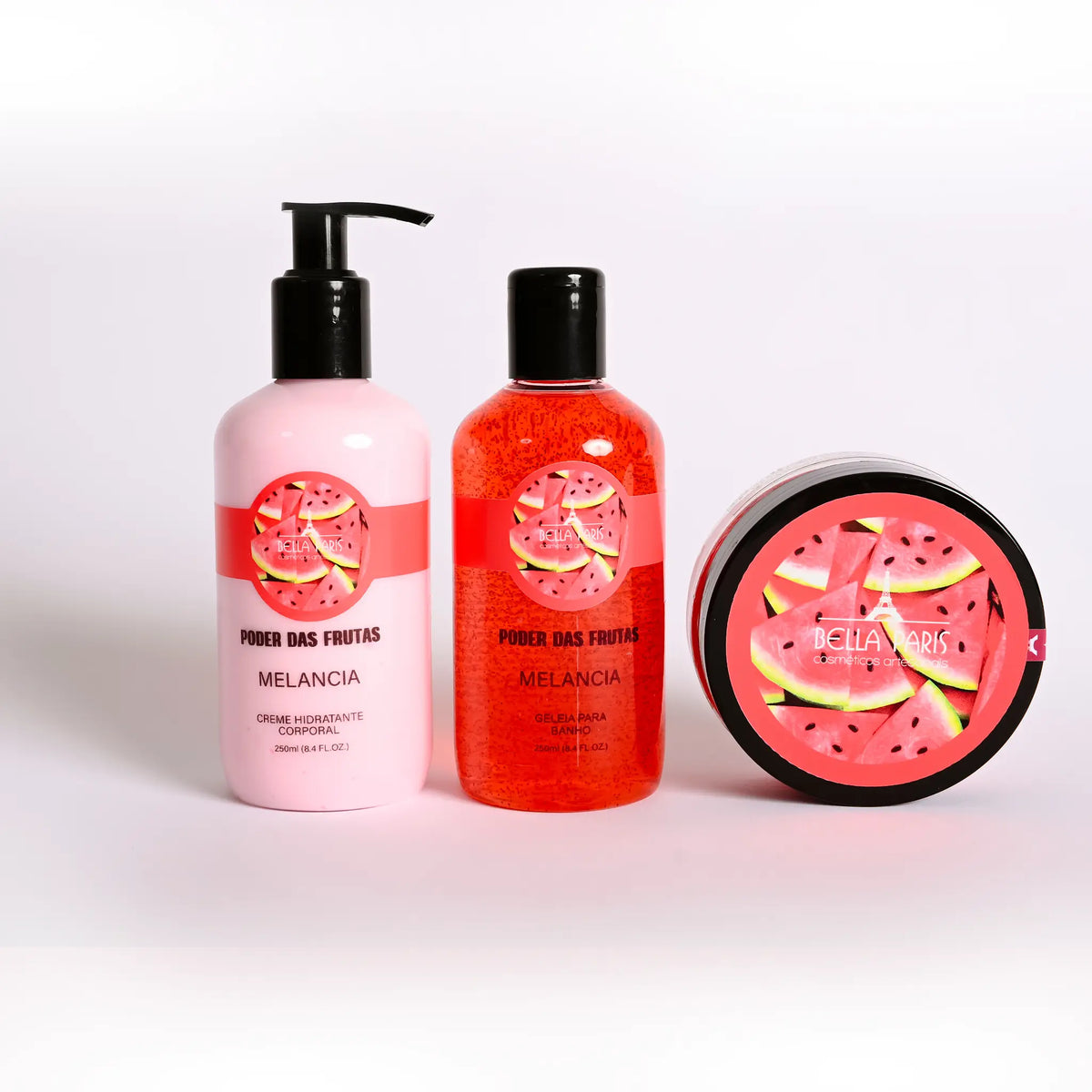 Kit Melancia completo: Hidratante, Geleia e Esfoliante