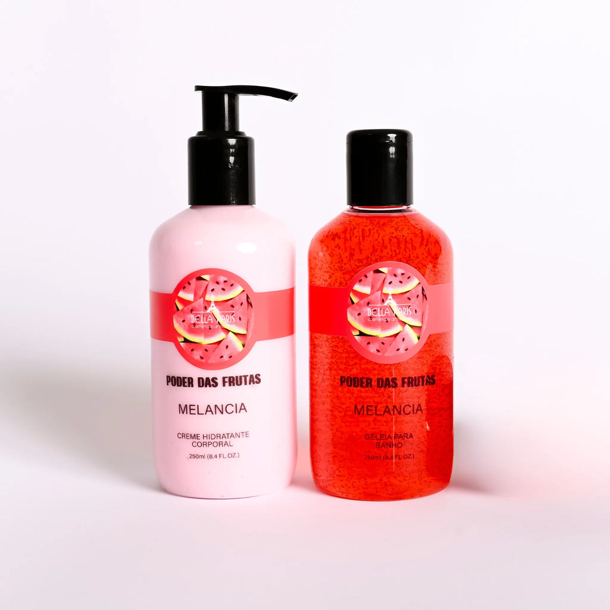 Kit Creme Hidratante e Geleia para Banho Poder das Frutas Melancia