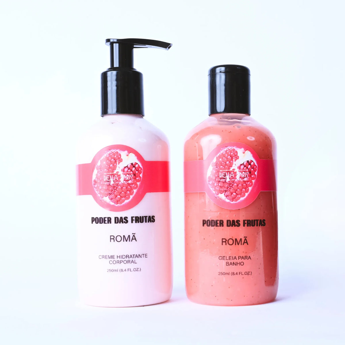 Kit Creme Hidratante e Geleia para Banho Poder das Frutas Romã