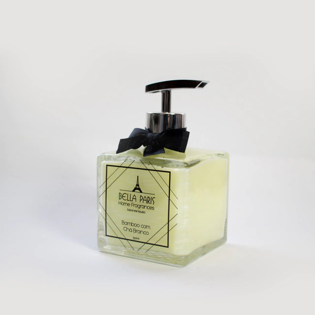 Sabonete Liquido bamboo com cha branco bella paris
