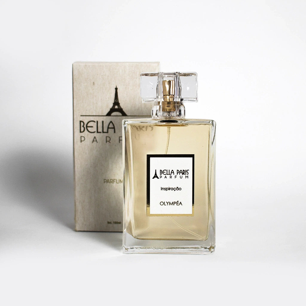 Imagem do frasco do Perfume Feminino Inspiração Olympéa - Bella Paris: Um frasco elegante com design moderno, destacando a sofisticação e a feminilidade da fragrância.