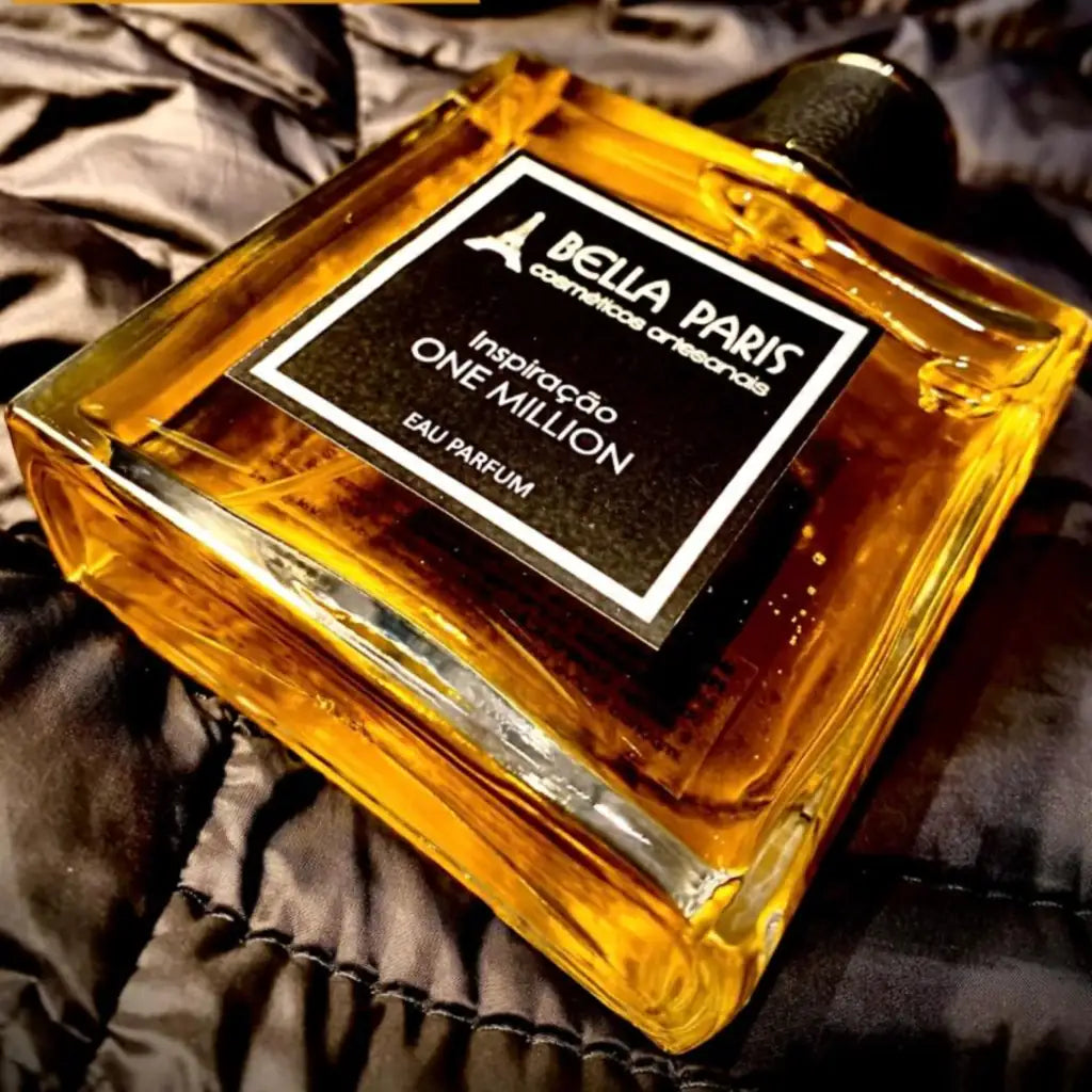 Perfume Inspiração One Million da Bella Paris exibido em um ambiente luxuoso, simbolizando elegância e sofisticação.