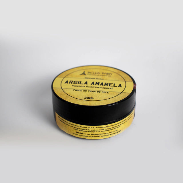 Máscara facial de argila amarela da bella paris