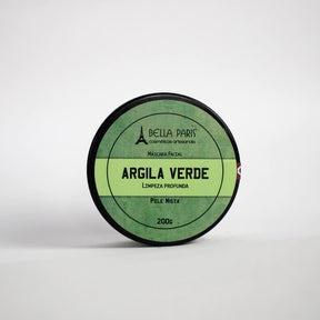 Máscara facial de argila verde da bella paris